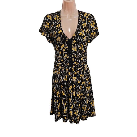 Anthropologie Maeve Breeze Dress Women Size S Black Floral - Picture 3 of 14
